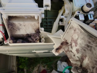 日立洗濯機乾燥風路汚れ