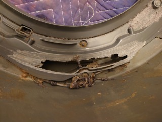 パナソニックドラム式洗濯機VX9800洗濯槽カバー穴あき