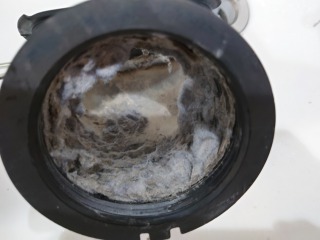 パナソニックドラム式洗濯機NA-VX8800排気ダクト汚れ