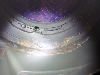 パナソニックドラム式洗濯機VX8700脱水受けカバー汚れ