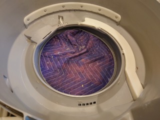 日立ドラム式洗濯機BD-S8600脱水受けカバー清掃