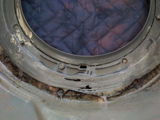 パナソニックドラム式洗濯機NA-VX7600脱水受けカバー汚れ