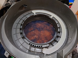 東芝ドラム式洗濯機TW-127X7脱水受けカバー清掃