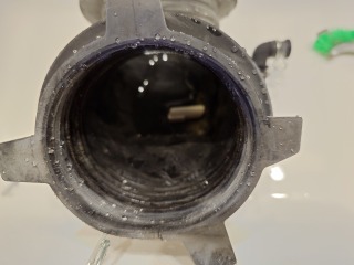 シャープドラム式洗濯機ES-W113排気ホース汚れ