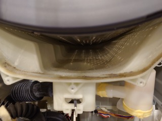 シャープドラム式洗濯機ES-W113洗濯槽汚れ