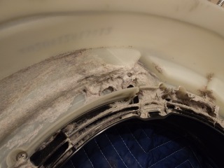 シャープドラム式洗濯機ES-W113脱水受けカバー汚れ