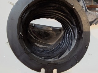 パナソニックドラム式洗濯機NA-VX300B排気ホース綿ぼこり