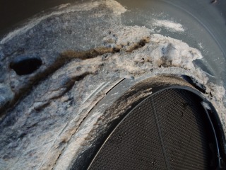 パナソニックドラム式洗濯機NA-LX129B脱水受けカバー綿ぼこり