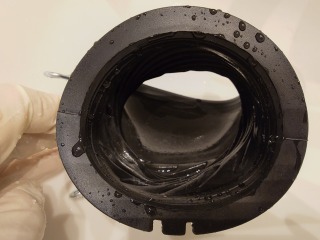 パナソニックドラム式洗濯機NA-LX129B排気ホース綿ぼこり