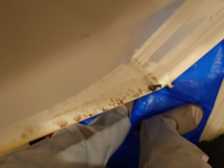 浴室エプロン内カバー汚れ